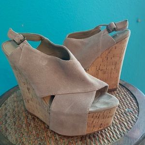 Steve Madden Suede Wedges Size 8